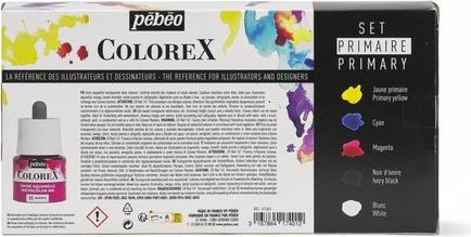 Immagine prodotto Pebeo Inchiostro ad acqua Colorex (Nero Avorio, Bianco, Magenta, Ciano, Giallo primario, 45 ml)