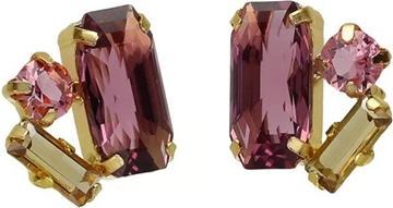 Victoria Cruz - Sparkling gold plated earrings with crystals Inspire A4679-28DT