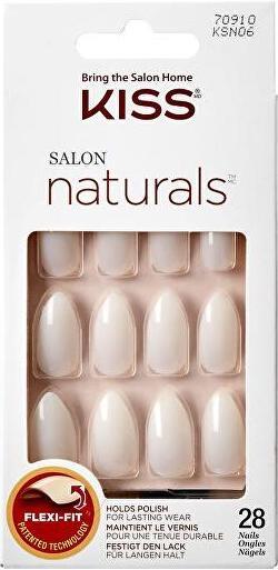 Actual product image KISS My Face - 70910 Salon Naturals Nails (28 pcs) - Natural nails suitable for painting (L) (Artificial nails)