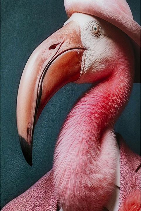 Actual product image Kare Design Glasbild Mister Flamingo 120x160cm (120 x 160 cm)