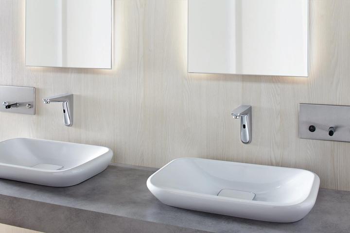 Produktbild Grohe Euroeco CE Infrarot-Wand-Waschtischarmatur ohne Mischung