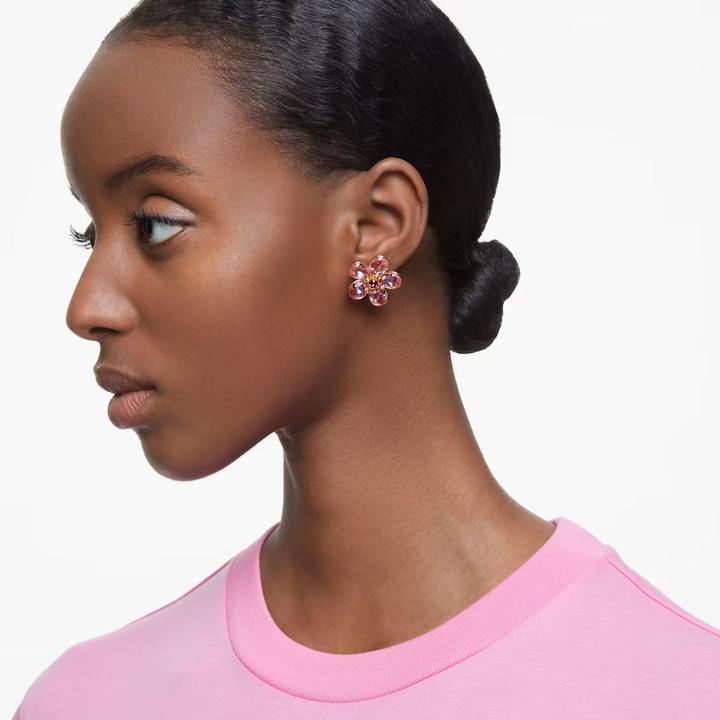 Image du produit Swarovski Florere Clou d'oreille Fleur Rose Or (Métal Swarovski)