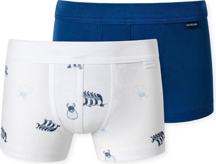 Schiesser 2er Pack Feinripp Organic Cotton Retro Short / Pant (92, 2er Pack)