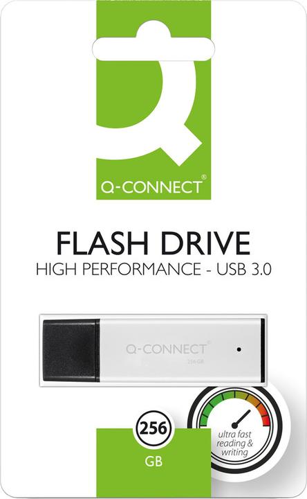 Q-Connect Clé USB 3.0 Flash Drive white (256 Go, USB-A)