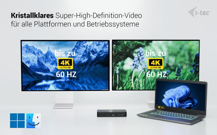 Produktbild i-tec USB-C/A Intelligent Dual DS+PD100W, Universal (USB-C, 9 Ports)