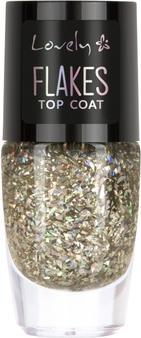 Actual product image Lovely Top Coat Flakes Nail Polish 1 8Ml (Top coat)