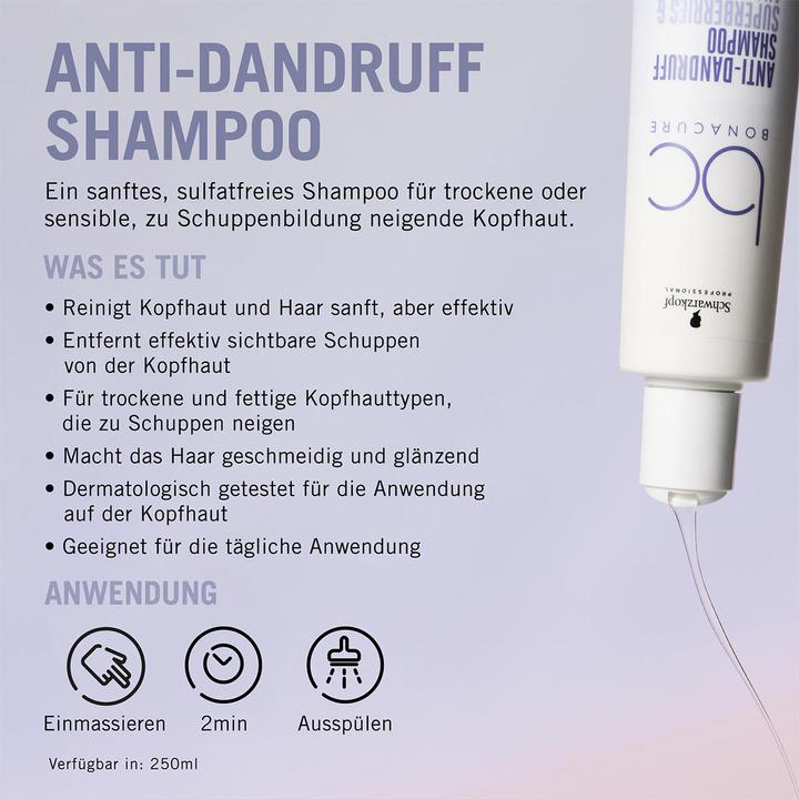 Immagine prodotto Schwarzkopf BC Scalp Care - Shampoo antiforfora (250 ml, Shampoo liquido)