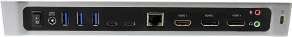 Actual product image StarTech Triple Monitor 4K USB-C Docking Station (USB-C, 6 Ports)