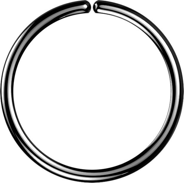 Immagine prodotto Star Piercing Anello Micro Piercing nero con rivestimento in titanio (senza ottone, Acciaio chirurgico 316L)