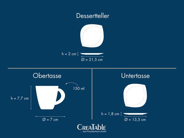 Actual product image CreaTable Melbourne (18 Piece)