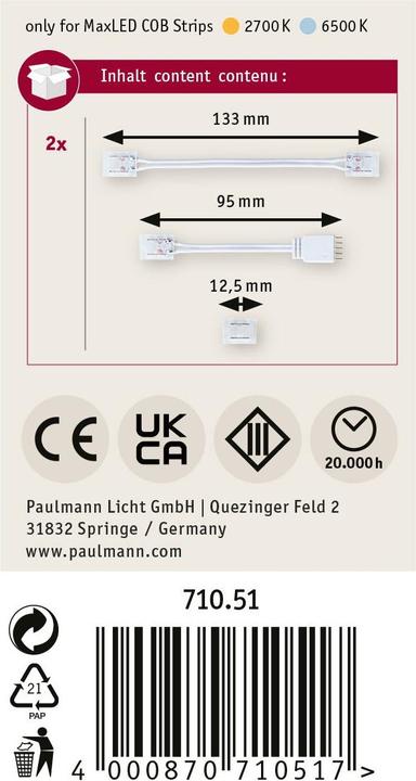 Immagine prodotto Paulmann Connettore MaxLED