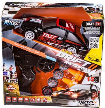 Immagine prodotto S-idee Drift Car 1:24 auto telecomandata RC nero rosso