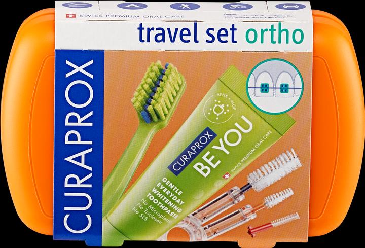 Actual product image Curaprox Travel Set Ortho orange (Soft, 1 x)