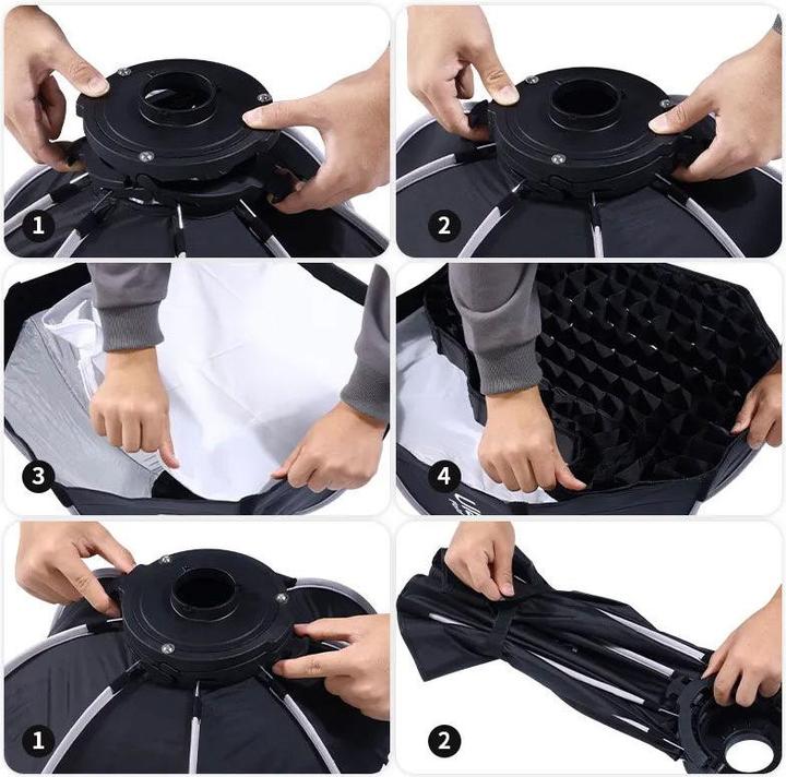 Produktbild Ulanzi LAS002 40cm Octagonal Softbox with Mini Bowens Mount and Grid (Softbox, 40 cm)