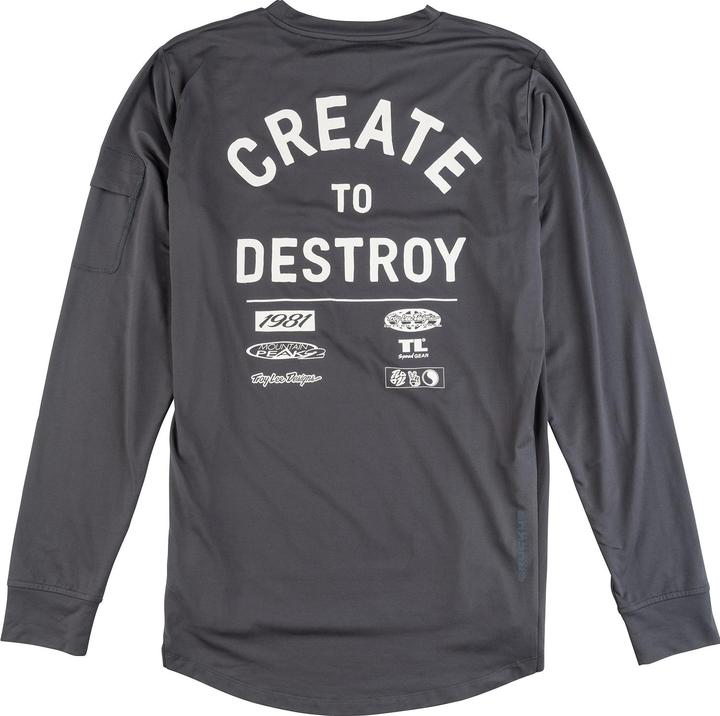 Immagine prodotto Troy Lee Designs Ruckus Tee Ride a maniche lunghe - Destroy carbon M (M)