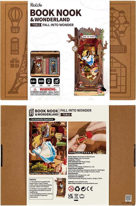 Actual product image Robotime Bausatz Alice im Wunderland, Modell Art: Book Nook