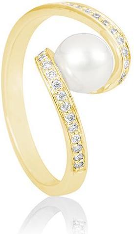 Breuning RING - C.ZP/Brill. 0,169 Ct. H/si (53, 585/14 K Gold)