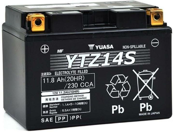Actual product image Yuasa YTZ14S (12 V, 11.20 Ah, 230 A)