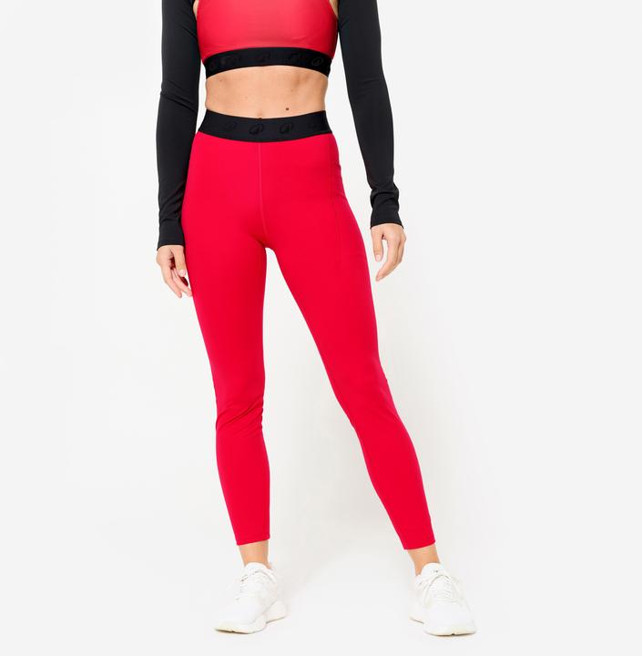 Domyos Leggings Damen Elastikbund - rot (W30/L31)