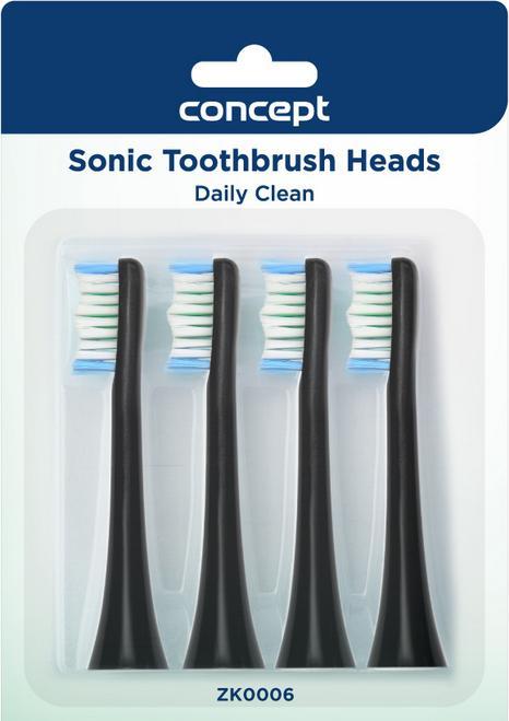 Produktbild Concept Zahnbürstenspitzen für PERFECT SMILE ZK40xx, Daily Clean, 4 Stück, schwarze Farbe (4 x)