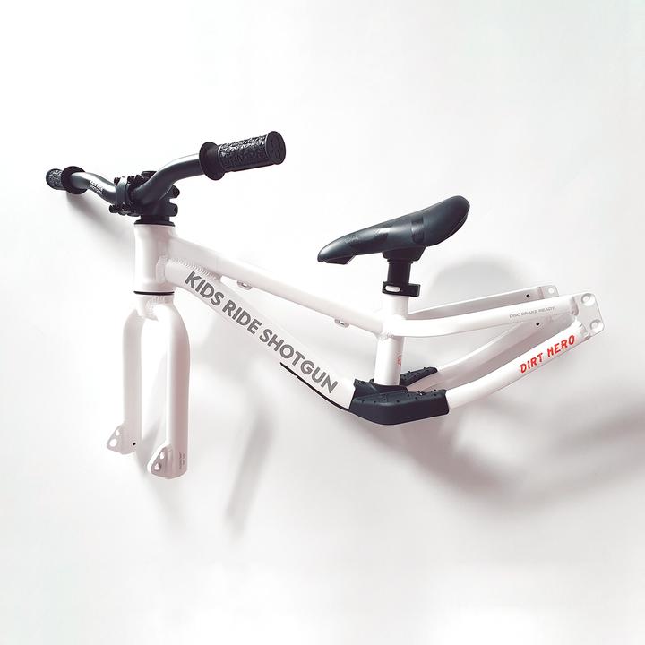 Produktbild Kids Ride Shotgun Dirt Hero Laufrad Rahmenkit, 12"/14", white (14")