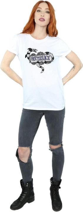 Immagine prodotto Beetlejuice Femme/Les femmes Maglietta Sandworm Logo Coton Boyfriend (L)