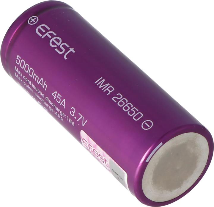 Produktbild Efest Akkku Purple IMR26650, ungeschützt (1 Stk., 26650, 5000 mAh)