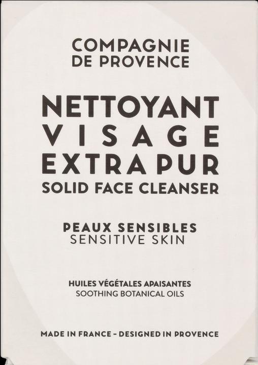 Actual product image La Compagnie de Provence COMPAGNIE DE PROVENCE - Solid Face Cleanser Sensitive Skin 85 ml (Soap, 85 ml)