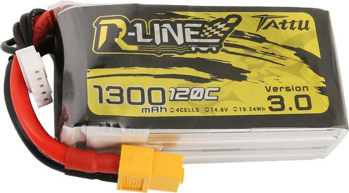 Produktbild Tattu Akumulator R-Line Version 3.0 1300mAh 14,8V 120C 4S1P XT60 (14.80 V, 1300 mAh)