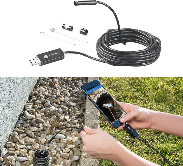 Produktbild Somikon USB-HD-Endoskop-Kamera für PC und OTG-Android-Smartphone