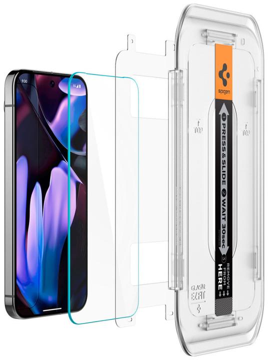 Actual product image Spigen EZ Fit Tempered Glass Clear Screen Protector Google Pixel 9/9 Pro 2-Pack (2 Piece, Google Pixel 9 Pro, Google Pixel 9)