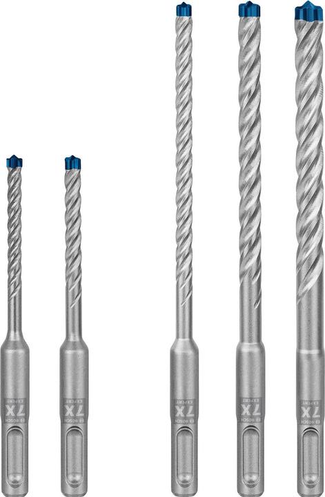 Bosch Professional Zubehör EXPERT SDS plus-7X Hammerbohrer-Set, 5/6/6/8/10 mm, 5-tlg. (5, 6, 8, 10 mm)