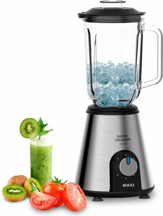 Image du produit Sogo GLASS JAR BLENDER 5 SPEED -S/S BODY - 1000W
