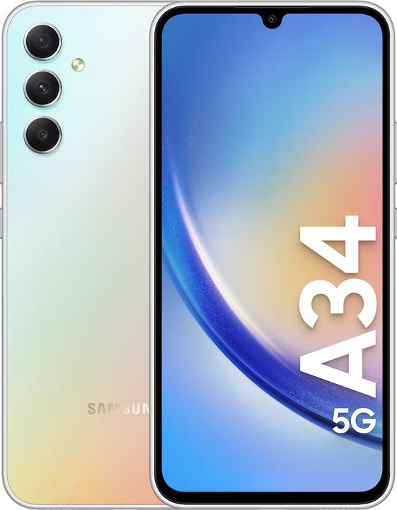 Immagine prodotto Samsung Galaxy A34 5G (128 GB, Argento fantastico, 6.60", Doppia SIM, 5G)