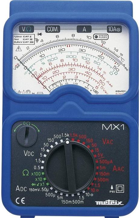 Metrix Multimetro portatile analogico MX1 Cal (CAT II 1000V, CAT III 600V)