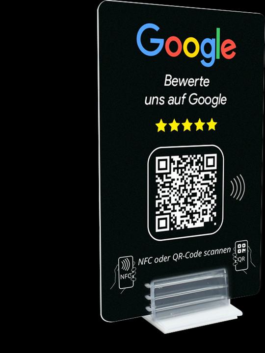 Produktbild wazzl Google Bewertungskarte - NFC / QR-Code Aufsteller