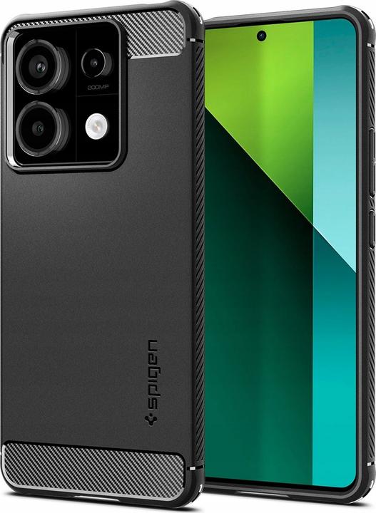 Actual product image Spigen Rugged Armor Xiaomi Redmi Note 13 Pro 5G / Poco X6 5G czarny/matte black ACS07254 (Xiaomi Redmi Note 13 Pro 5G)
