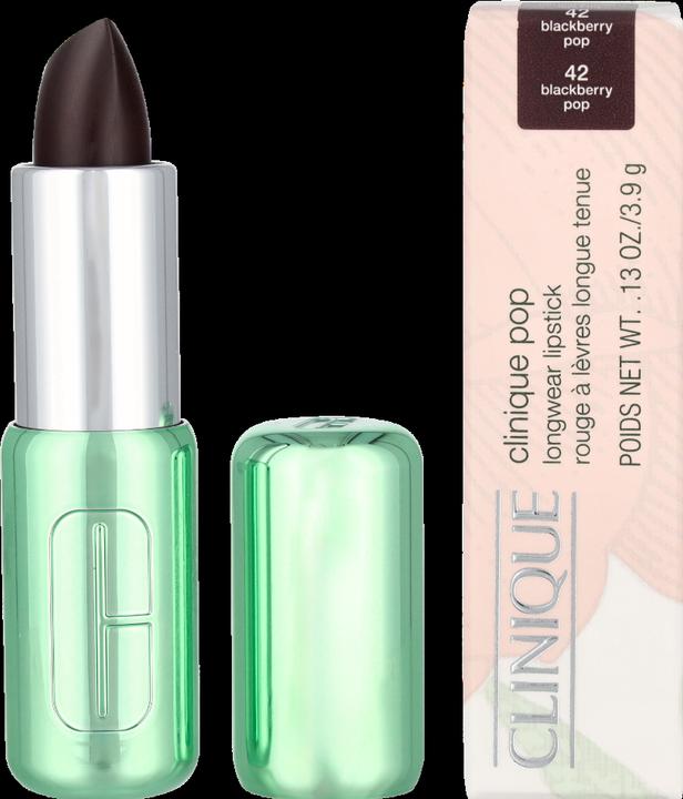 Actual product image Clinique Pop Longwear Lipstick Blackberry Pop - Satin 3.9g (Blackberry Pop)