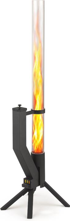 Gardenflare Feuerrohr – elegante Edelstahl Feuersäule und Pelletfackel - schwarz (106 cm)