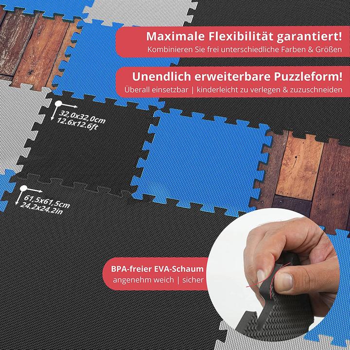 Actual product image BeMaxx 1) Anthracite (30 X 30 Cm), 1) Set of 18 (1,67 m²) (1 cm)