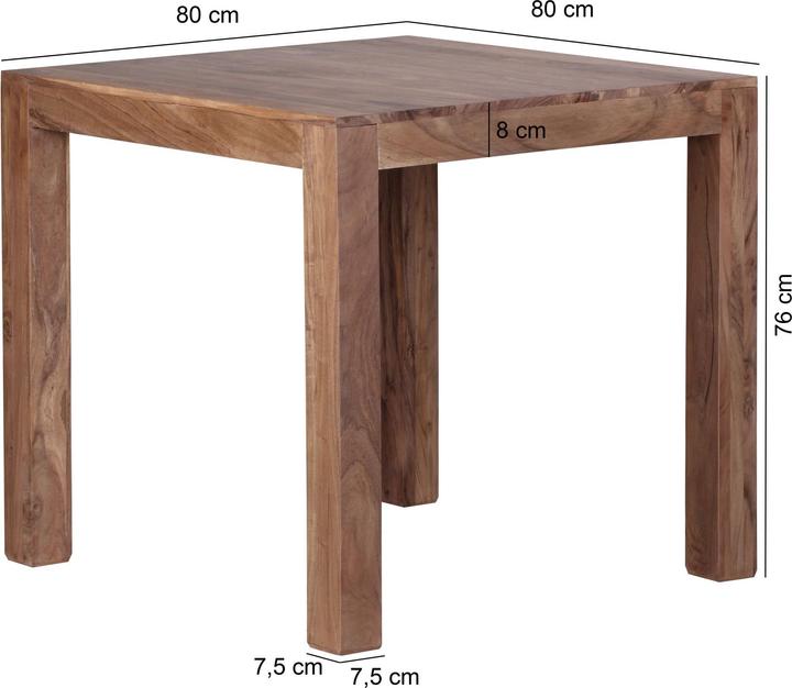 Actual product image Wohnling Mumbai (80 x 80 x 76 cm)