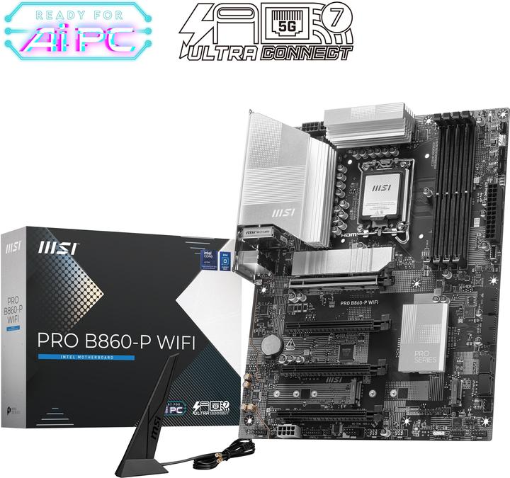 Productafbeelding MSI PRO B860-P WIFI (LGA 1851, Intel B860, ATX)