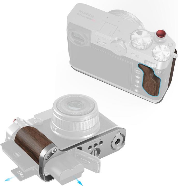 Actual product image SmallRig L-Winkel mit Holzgriff für FUJIFILM GFX100RF Silber (Grip)