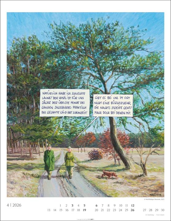 Produktbild Marunde Kalender 2026 (34 x 44 cm, Harter Einband, Deutsch)