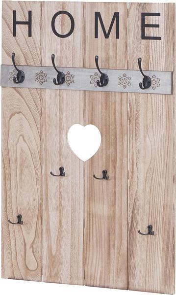 Image du produit Mendler Portemanteau mural Home, Shabby Look Vintage, 8 crochets 91x60cm - marron naturel