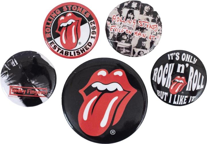 Actual product image The Rolling Stones Assorted Designs Badge Set (Pack of 5)