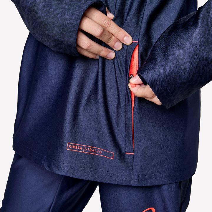 Actual product image Kipsta Kinder Fussball Sweatshirt 1/2 Zip - Viralto Roarr marineblau/rot