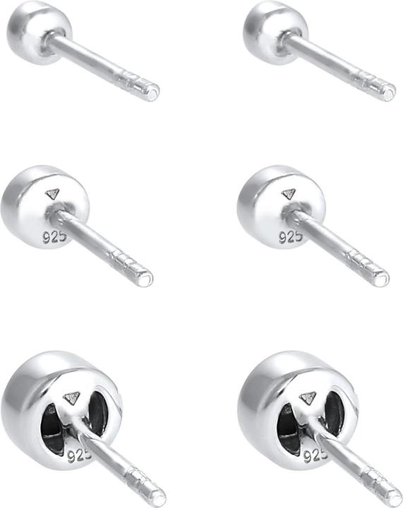 Immagine prodotto Elli Set di 3 orecchini con cristalli di base in argento 925 (Cristallo di vetro, Argento 925)