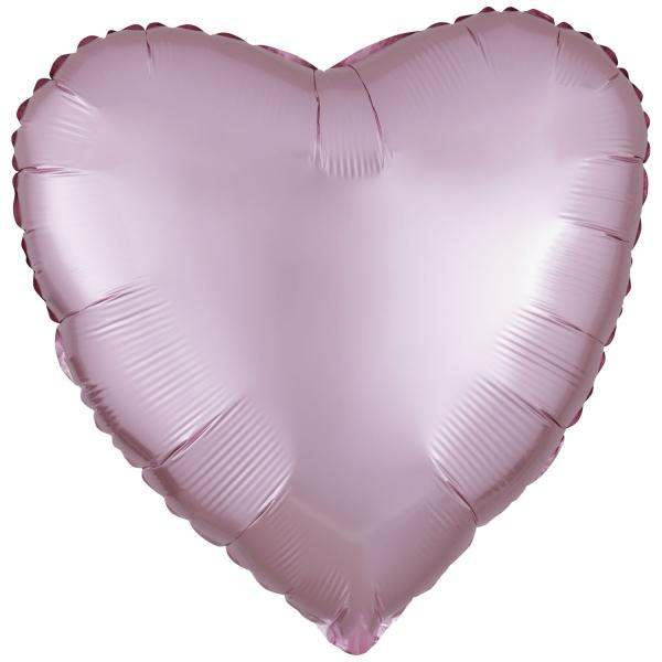 Image du produit Amscan Standard Silk Lustre Pastel Pink Ballon en plastique Coeur (10 x)