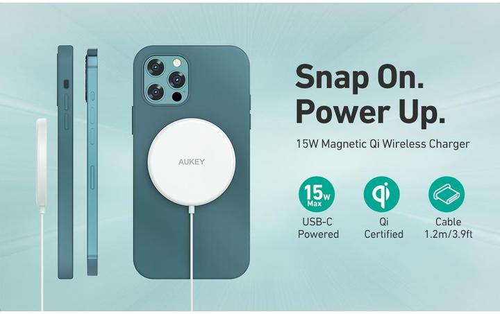 Actual product image Aukey Aircore Magnetic Charger (15 W)